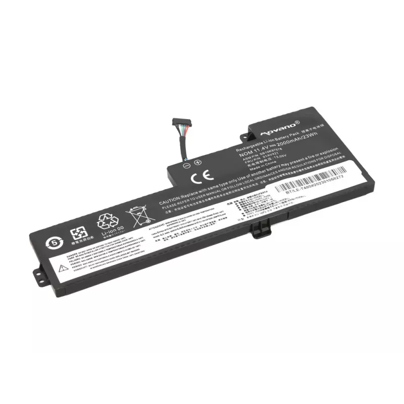 MITSU Battery 01AV419, skirta Lenovo ThinkPad T470 T480 A475 A485 - 2000 mAh (23 Wh)