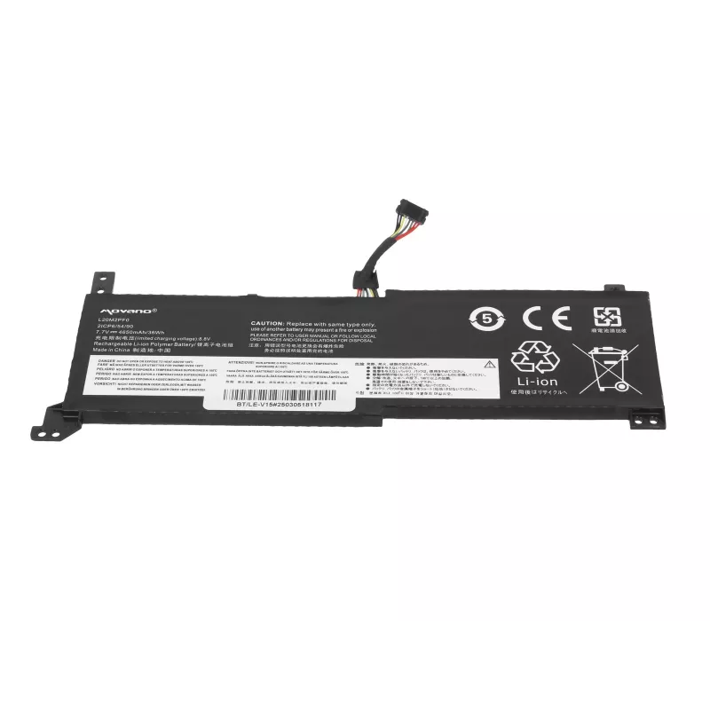 MOVANO Battery L20M2PF0 L20C2PF0 L20L2PF0, skirta Lenovo V14 V15 V17 G2-ALC G2-ITL - 4650 mAh (36 Wh)