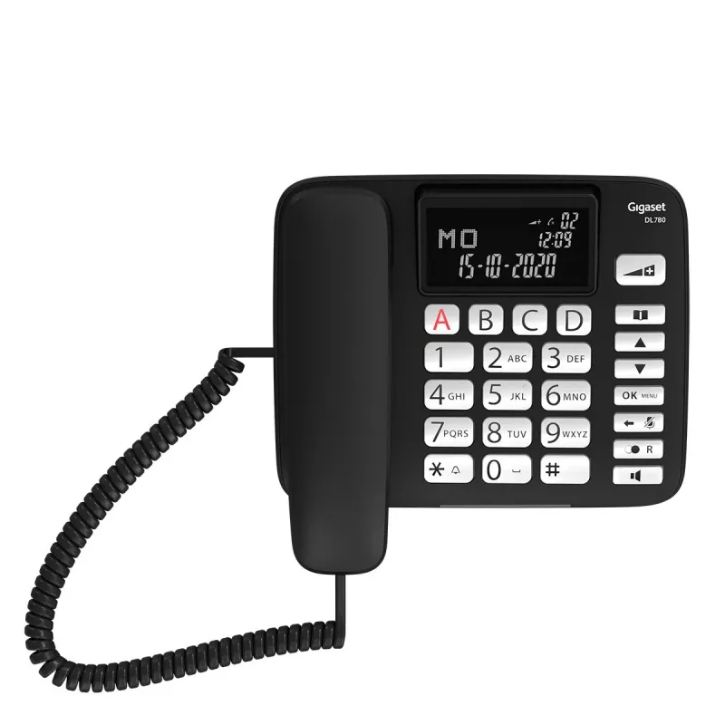 Gigaset DL780 Plus Laidinis Telefonas su Atsiliepimo Aparatu, Juodas