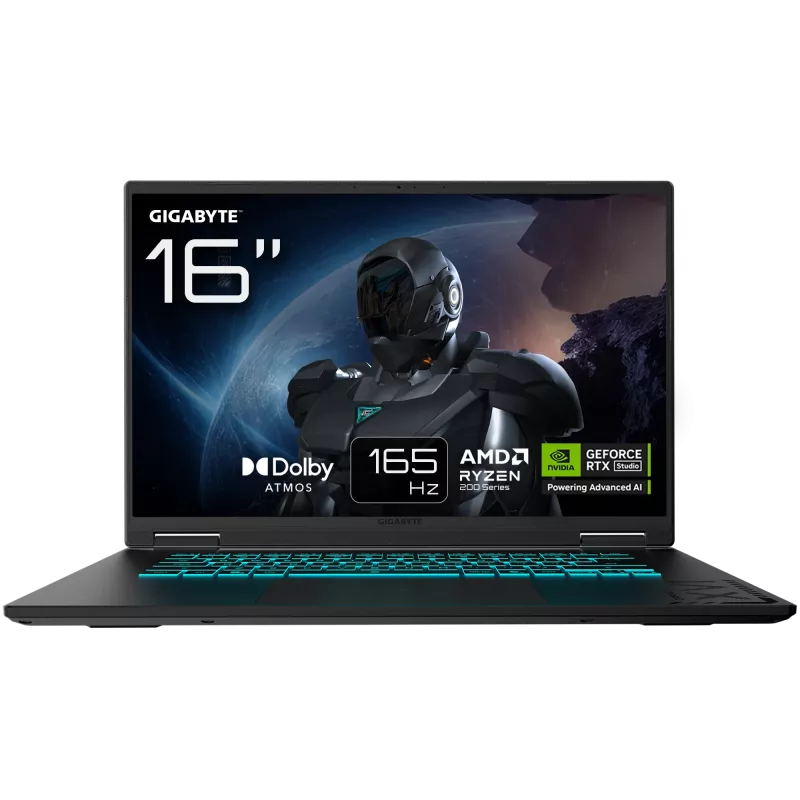 Gigabyte GAMING A16 3VHK3EEC93SH 16 colių QHD+ AMD Ryzen 7 260 16GB 512GB SSD RTX 5060 Windows 11 Home angliška klaviatūra 2 metų garantija