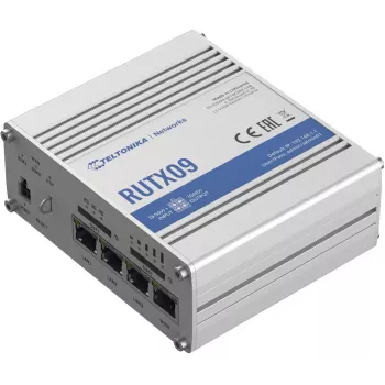 Teltonika RUTX09 pramoninis 4G LTE-A Cat 6 korinis maršrutizatorius su 4 prievadų Gigabit jungikliu, dviguba SIM, GNSS