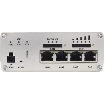 Teltonika RUTX09 pramoninis 4G LTE-A Cat 6 korinis maršrutizatorius su 4 prievadų Gigabit jungikliu, dviguba SIM, GNSS