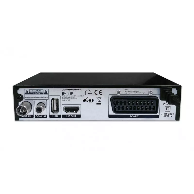 ESPERANZA DVB-T2 H.265/HEVC skaitmeninis imtuvas/dekoderis