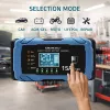 Qoltec Intelligent Microprocessor Charger 12V 15A | Rectifier with Repair Function | AGM GEL LiFePO4 | 9-Stage Charging