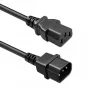 QOLTEC maitinimo laidas IEC C13 C14 3x0,75mm² grynas varis 1,8m juodas