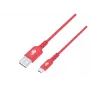 TB USB-C į USB-C laidas 1m Raudonas 100W PD Greitas įkrovimas ir duomenų sinchronizavimas