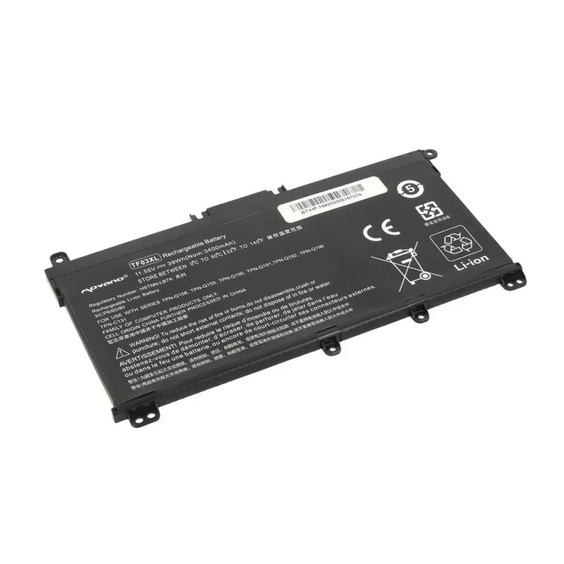 MOVANO Baterija TF03XL, skirta HP Pavilion 14-BF 14-BP 15-CD - 3400 mAh (39 Wh)