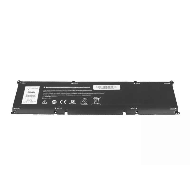 MOVANO baterija 69KF2, skirta Dell Alienware M17 M15 R3 R4 Precision 5550 XPS 9500 9510 - 6000 mAh (69 Wh)