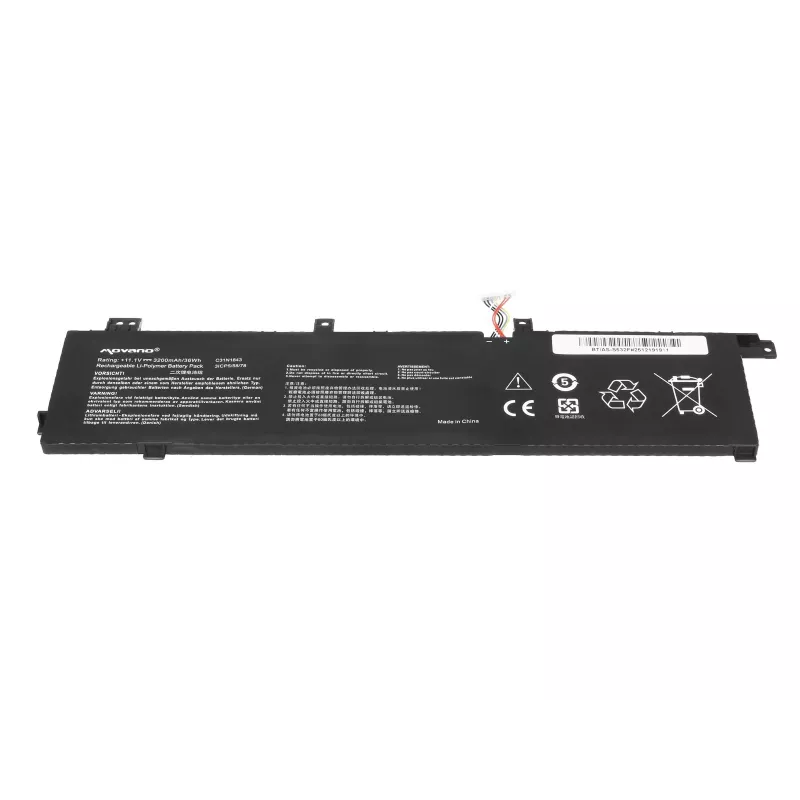 MOVANO baterija C31N1843, skirta Asus VivoBook S432F S432FA S432FL S532F S532FA S532FL - 3200 mAh (36 Wh)