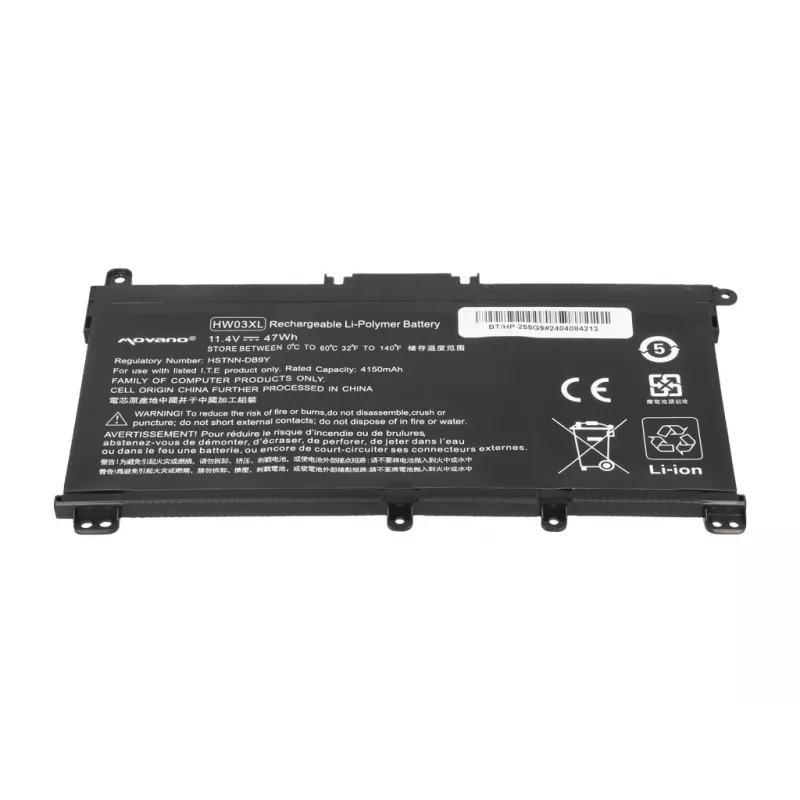 MOVANO baterija HW03XL, skirta HP Pavilion 15-EG, 15-EH, 17-CN, 17-CP serijoms - 4150 mAh (47 Wh)