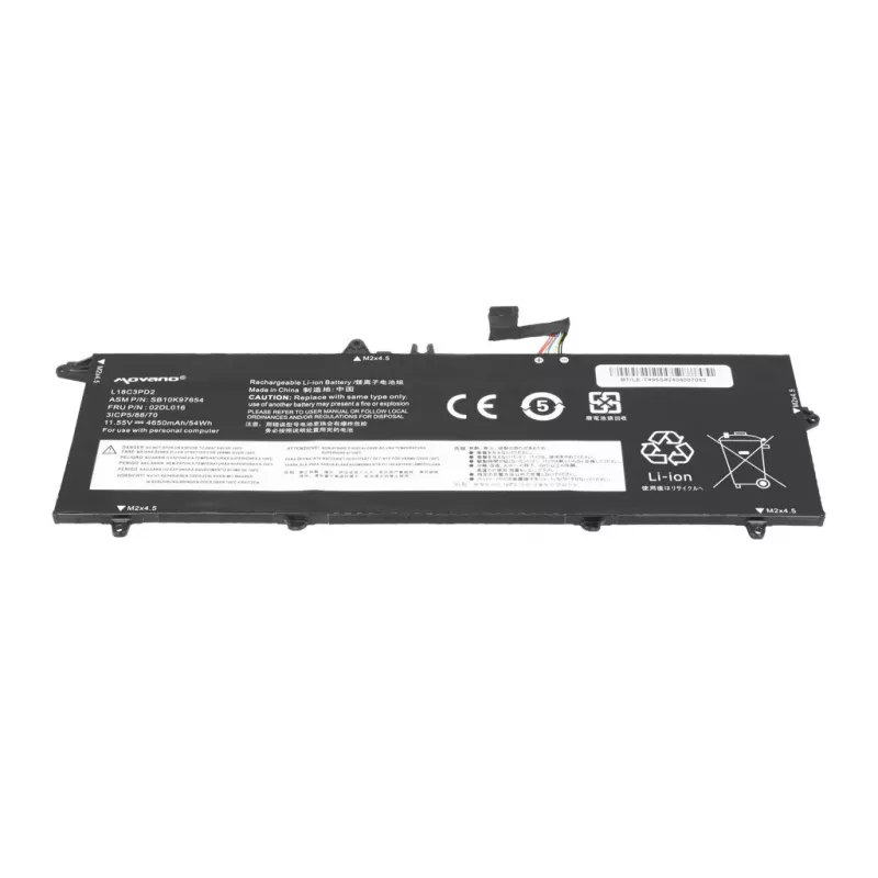MOVANO baterija L18C3PD2, skirta Lenovo ThinkPad T490s T495s T14s - 4650 mAh (54 Wh)