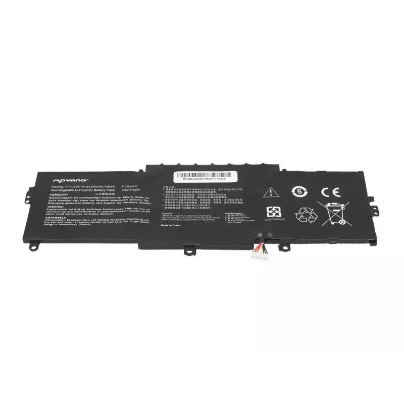 MOVANO baterija C31N1811, skirta Asus ZenBook 14 UX433 UX433F UX433FA UX433FN UX433FL - 3400 mAh (39 Wh)