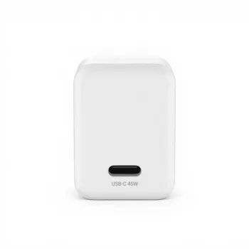 Crong Ultra Compact GaN USB-C 45W PD 3.0 PPS sieninis įkroviklis (baltas)
