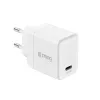 Crong Ultra Compact GaN USB-C 45W PD 3.0 PPS sieninis įkroviklis (baltas)