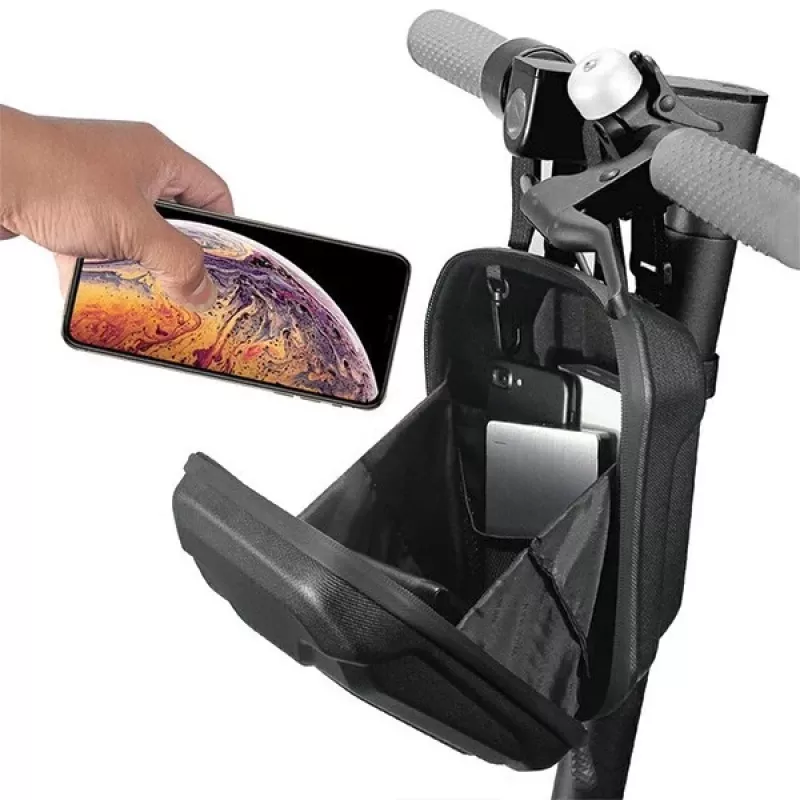 WILDMAN Electric Scooter Storage Bag Handlebar Mount Frame Bag Black