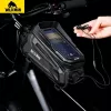 WILDMAN XT5 Frame Bag Black - Dviračio viršutinio vamzdžio krepšys su telefono kišene, vandeniui atspari PU oda