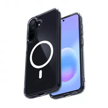 Crong Hybrid Clear Magnetic Case, skirta Samsung Galaxy A57, permatoma, suderinama su MagSafe