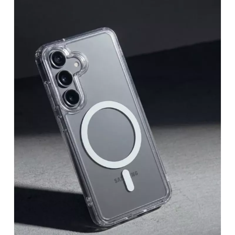Crong Hybrid Clear Magnetic Case, skirta Samsung Galaxy A57, permatoma, suderinama su MagSafe