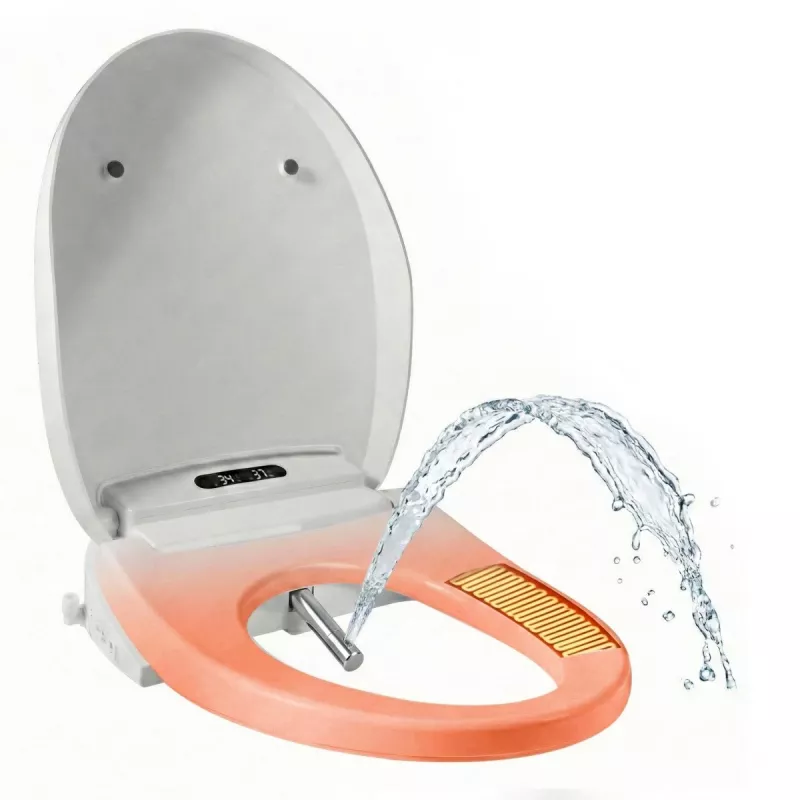 MEDIA-TECH Smart Toilet Seat MT5705 Electronic Bidet su šildoma sėdyne, šilto vandens plovimu, džiovintuvu, dezodoratoriumi, naktine šviesa, nuotolinio valdymo pultu