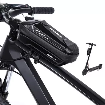 WILDMAN XS5 Frame Bag Black – Bicycle Top Tube Phone Pouch