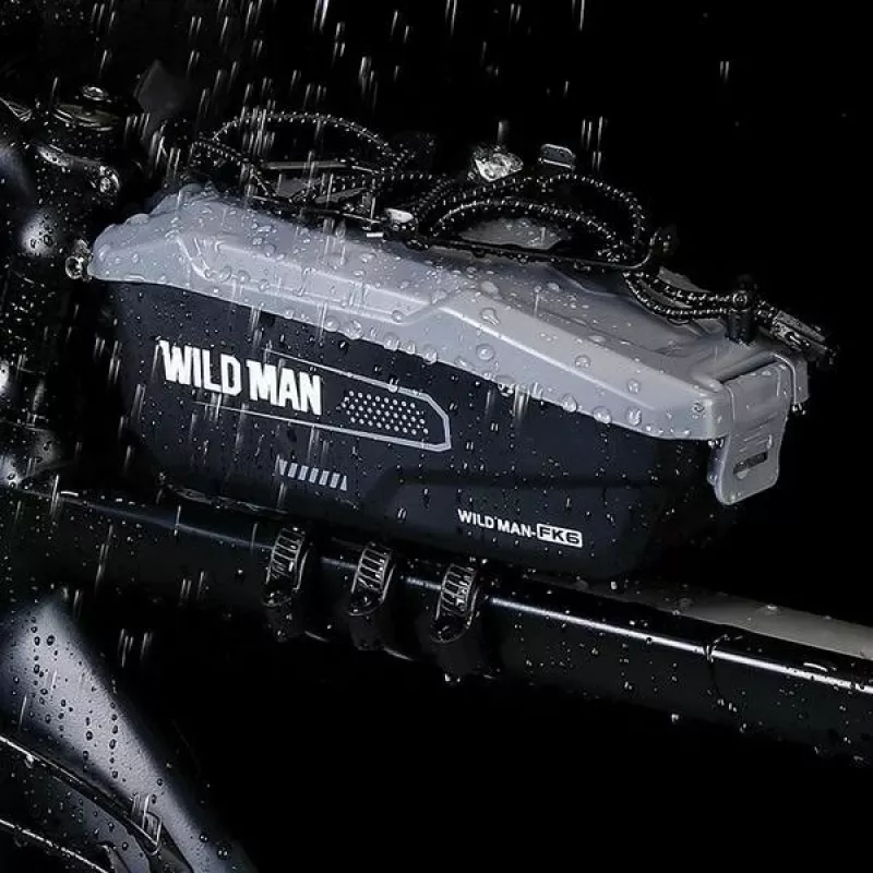 WILDMAN FK6 Dviračio rėmo krepšys pilkai juodas