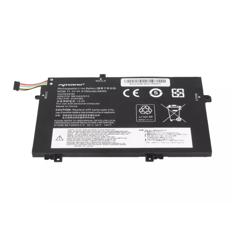 MOVANO Baterija 01AV463 SB10K97610, skirta Lenovo L480 L490 L580 L590 L14 L15 - 4100 mAh (46 Wh)