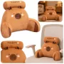 LEAN TOYS Atlošas kėdei Atrama nugarai kėdei lovai Kapibara Ruda 60 x 40 cm