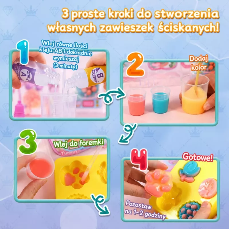 LEAN TOYS Kūrybinis plastiko rinkinys „Squishy“ dekoratyvinių desertų ir gėlių kūrimui „Pasidaryk pats“