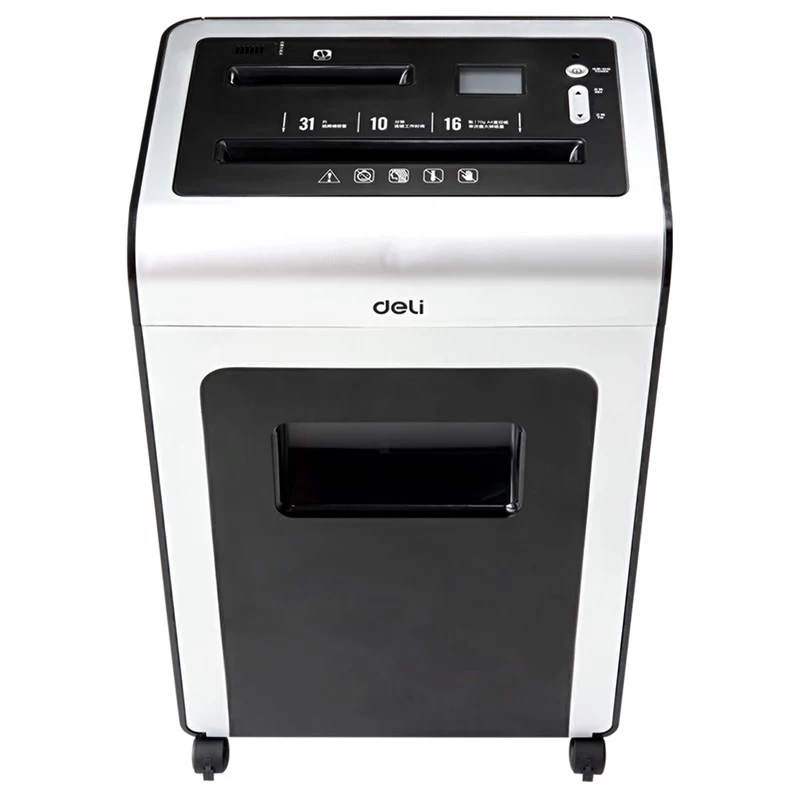 DELI E9917EU kryžminio pjovimo popieriaus smulkintuvas, 10 lapų, 20 l, juodas