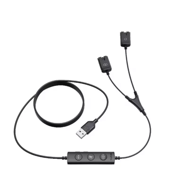 Yealink USB/QD Trainer Cable, skirtas YHS serijai (USB į QD) - juoda