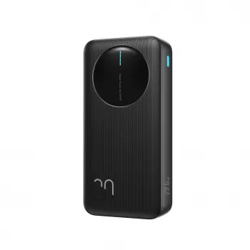 Powerbank Joyroom JR-PBF14 Pro 22.5W 20000mAh su skaitmeniniu ekranu 2x USB-A 1x USB-C - Juoda