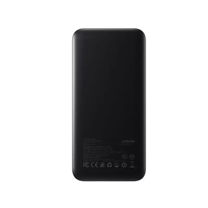 Powerbank Joyroom JR-PBF14 Pro 22.5W 20000mAh su skaitmeniniu ekranu 2x USB-A 1x USB-C - Juoda