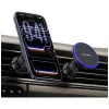 USAMS Magnetinis laikiklis automobilio ventiliacijos grotelėms išmaniesiems telefonams, 360° sukimasis, juodos spalvos