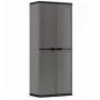 KETER Garden Wardrobe Jolly IT - Pilka/Juoda, 200L, Užrakinama lauko spinta