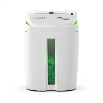 KOBRA Hybrid S4 Cross Cut Shredder, P-4, 10 Sheets, 20 L, White/Anthracite