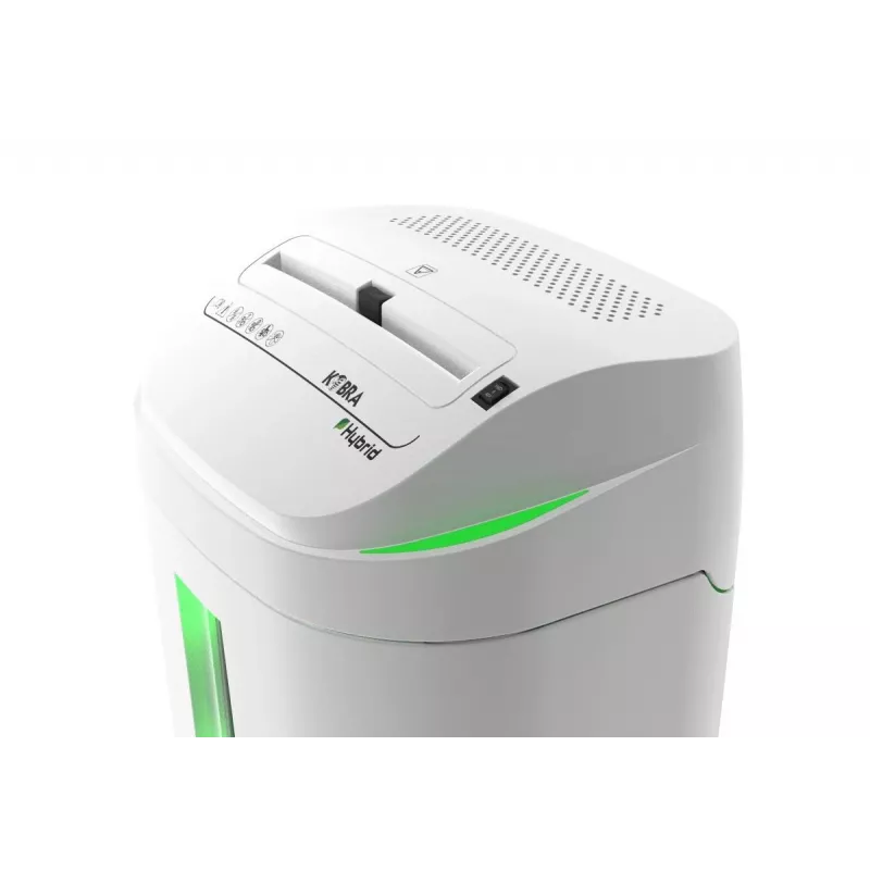 KOBRA Hybrid S4 Cross Cut Shredder, P-4, 10 Sheets, 20 L, White/Anthracite