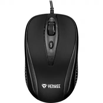YENKEE YMS 1025 BK QUITO USB laidinė pelė, optinė, 1000 DPI, 4 mygtukai, juoda