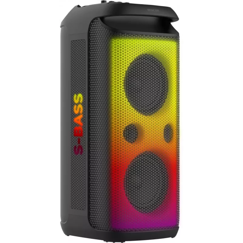 SENCOR Partycon BOOST Power 250W nešiojamas Bluetooth kolonėlė su TWS, IPX4, LED, FM radiju, karaoke, mikrofonu