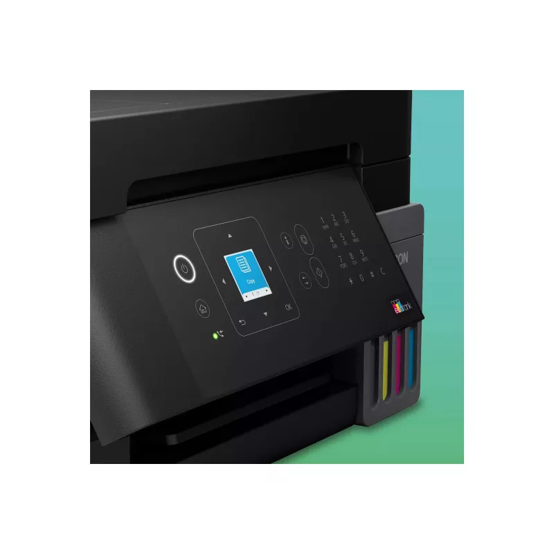 Epson L5390 Daugiafunkcis rašalinis spausdintuvas su nuolatiniu rašalu - Spalvotas - A4 - 33 ppm - Faksas - „Wi-Fi“ - LAN - ADF 30 lapų - Juodas