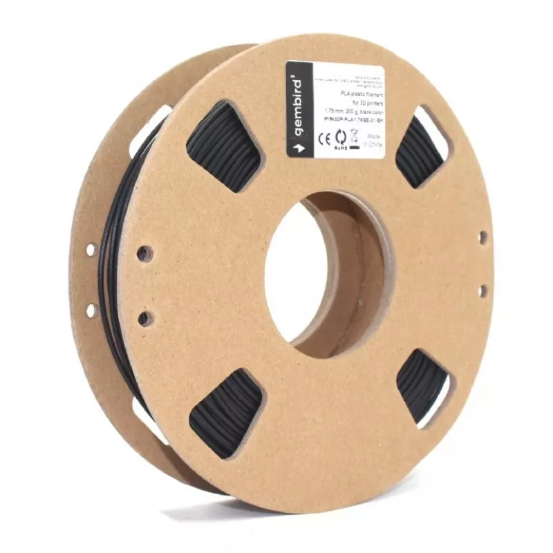 Gembird PLA Filament 1.75 mm Juoda 200 g