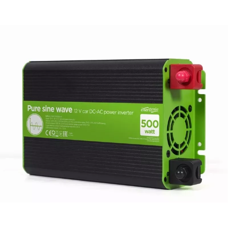 Gembird 12V į 230V gryno sinusinio bangos keitiklis 500W