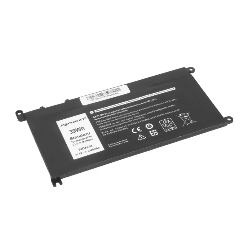 MITSU Battery WDX0R P75F P62F P66F T2JX4 WDXOR, skirta Dell - 3400 mAh (39 Wh)