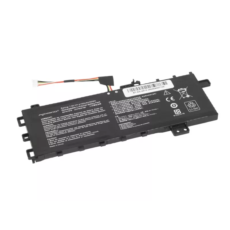 MITSU Baterija B21N1818, skirta Asus Vivobook 15 A512 R512 X512 - 4150 mAh (32 Wh)