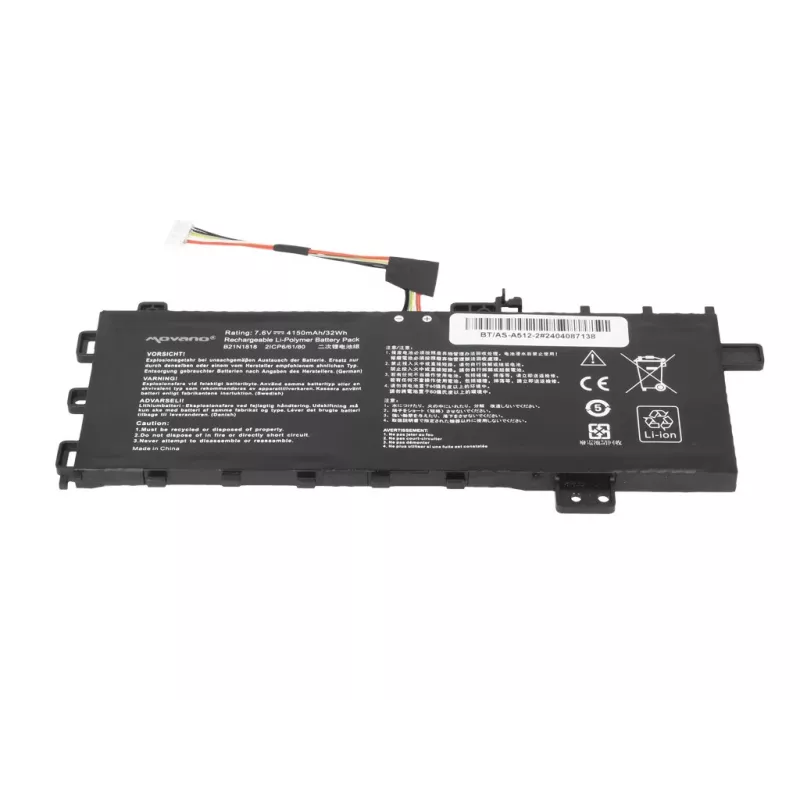 MITSU Baterija B21N1818, skirta Asus Vivobook 15 A512 R512 X512 - 4150 mAh (32 Wh)