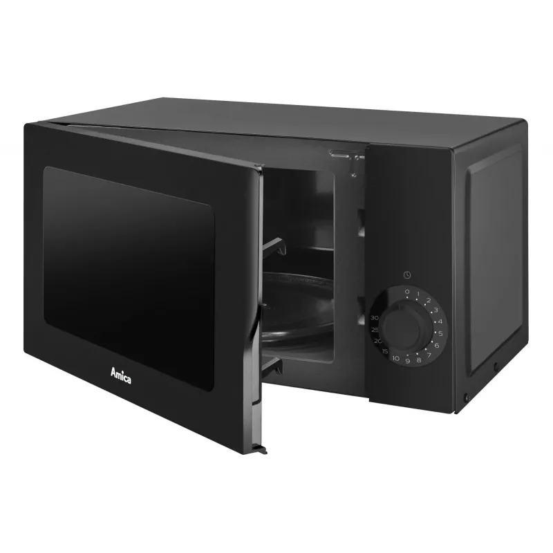 AMICA Mikrobangų krosnelė su griliu AMGF17M2B, 17L, 700W, juoda