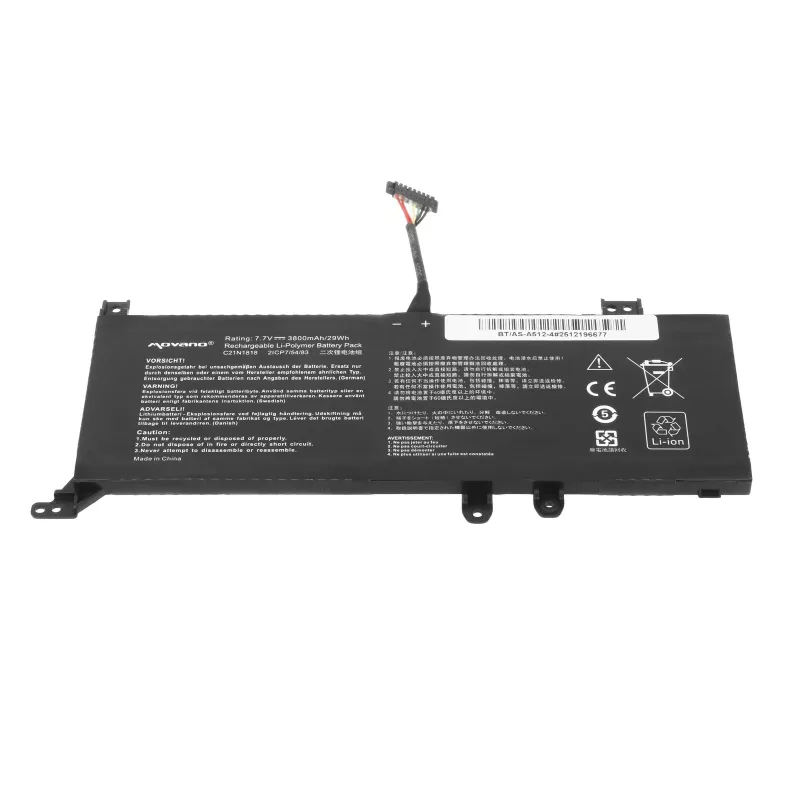 MITSU Battery B21N1818-2, skirta Asus X512FA X512UF X509FB X509FA X509FJ X509 - 3800 mAh (29 Wh)