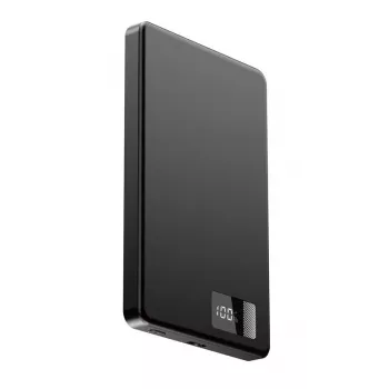GEMBIRD PB05-WPC15M-LCD-01 belaidis magnetinis power bank 5000mAh 15W LCD juodas