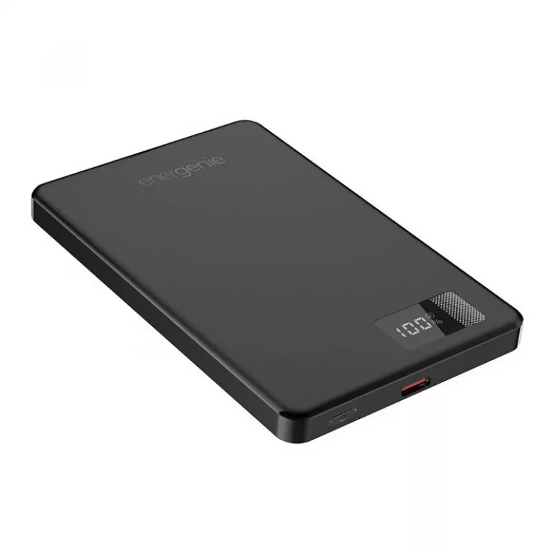 GEMBIRD PB05-WPC15M-LCD-01 belaidis magnetinis power bank 5000mAh 15W LCD juodas