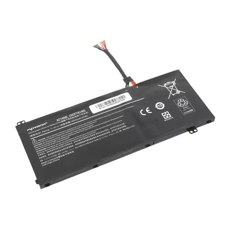 MOVANO akumuliatorius AC14A8L AC15B7L, skirtas Acer VN7 Nitro V15 V17 - 4600 mAh (52 Wh)