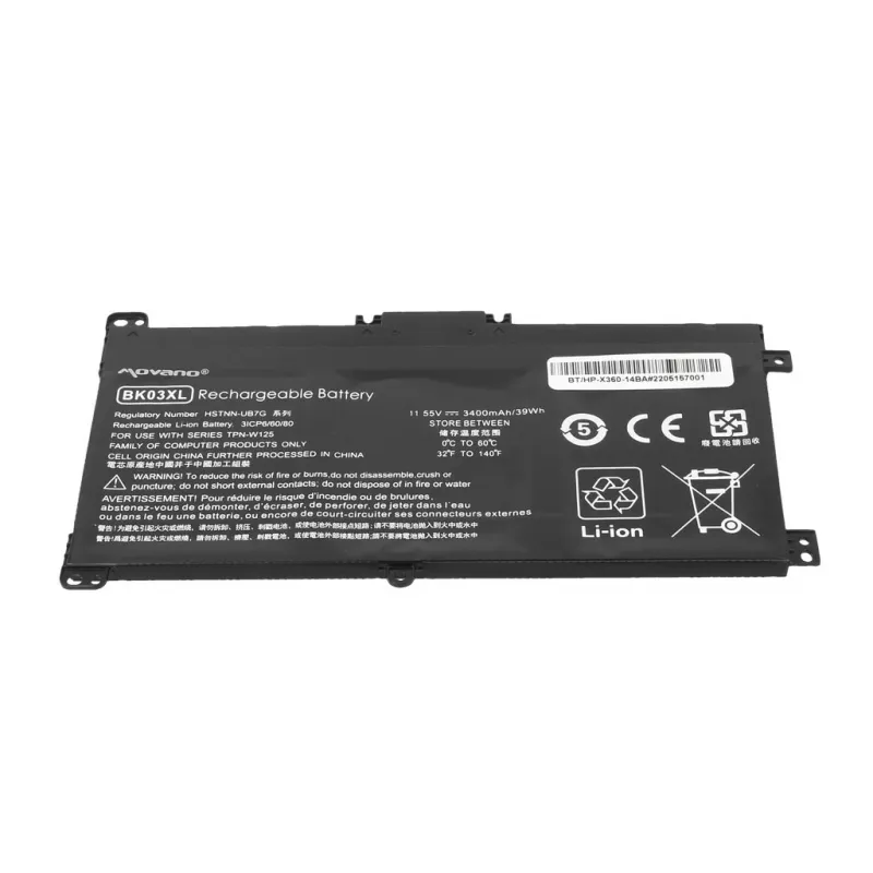 MOVANO baterija BK03XL, skirta HP Pavilion x360 14-BA - 3400 mAh (39 Wh)